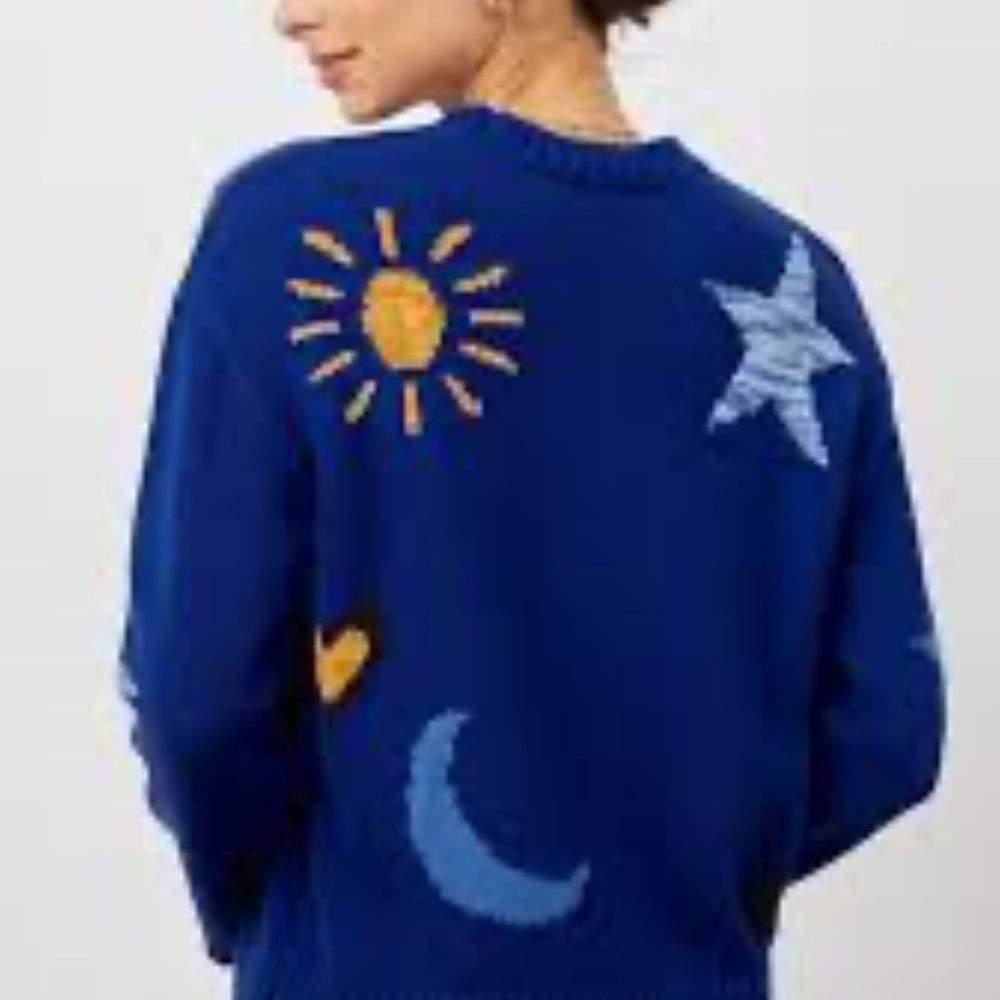 Rails Zoey Celestial Crewneck Sweater In Cobalt Gold Galaxy S - Picture 6 of 14